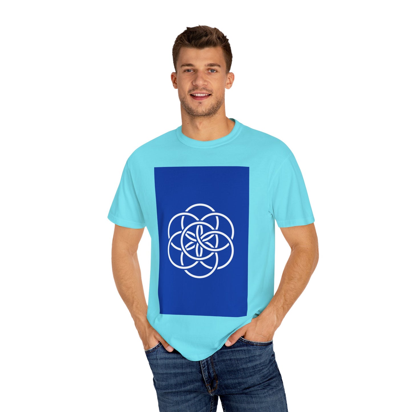 Earth Flag: Meaningful Unisex Garment-Dyed T-shirt. Minimalist Design/Maximalist Message. Thoughtful any Occasion Gift for Her/Him/They.