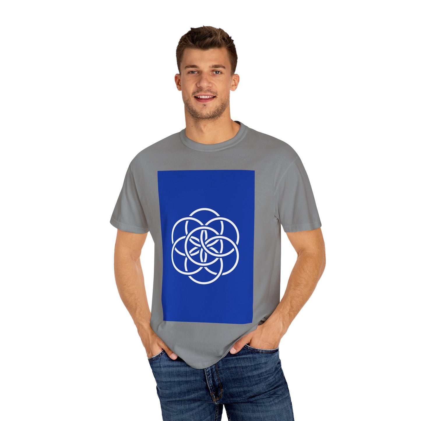 Earth Flag: Meaningful Unisex Garment-Dyed T-shirt. Minimalist Design/Maximalist Message. Thoughtful any Occasion Gift for Her/Him/They.