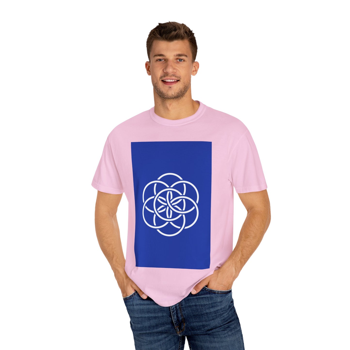 Earth Flag: Meaningful Unisex Garment-Dyed T-shirt. Minimalist Design/Maximalist Message. Thoughtful any Occasion Gift for Her/Him/They.