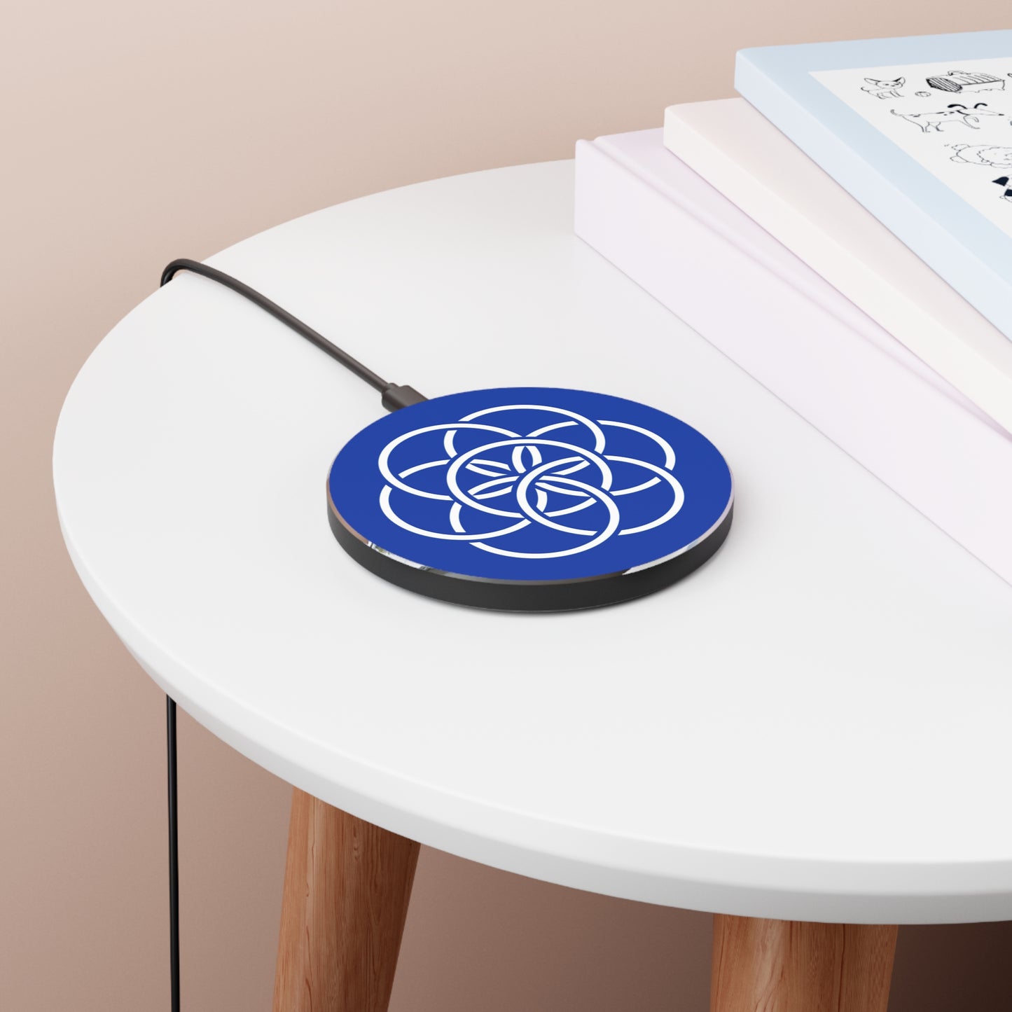 Earth Flag Wireless Charger - Fast Charging Phone Pad Charger, Eco-Friendly Meaningful Desk Decor, Any Occasion Gift for Him/Her/They.