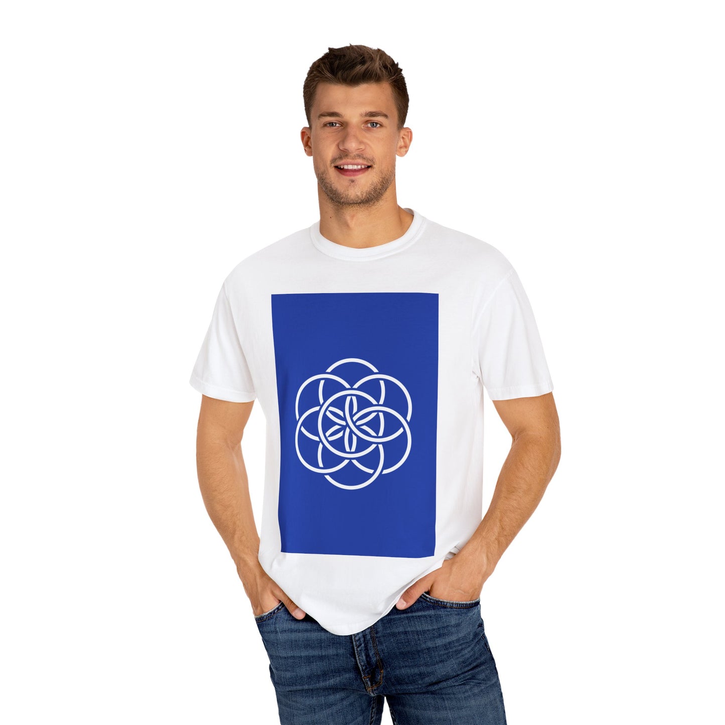 Earth Flag: Meaningful Unisex Garment-Dyed T-shirt. Minimalist Design/Maximalist Message. Thoughtful any Occasion Gift for Her/Him/They.