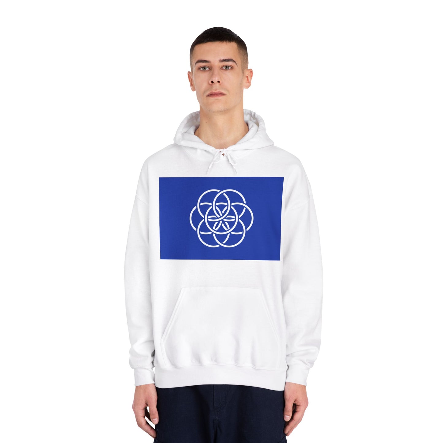 Earth Flag Design, Simple/Profound Meaning - Comfy Unisex Hoodie, Cozy Anytime Gift for Him/Her/They.