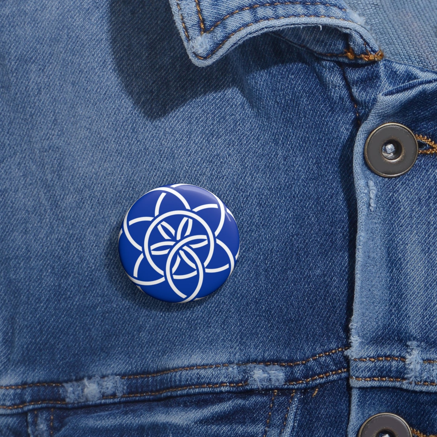 Earth Flag Pin Buttons, Handmade Button Badges, Unity Statement Accessory - Tiny, Thoughtful Gift for Self & Friends.