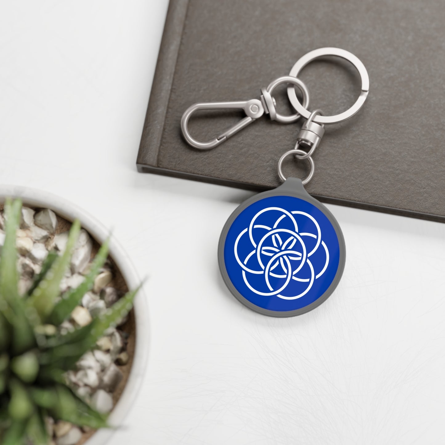 EARTH FLAG Design Keyring Tag, Meaningful Keychain, Gift for Him/Her/they