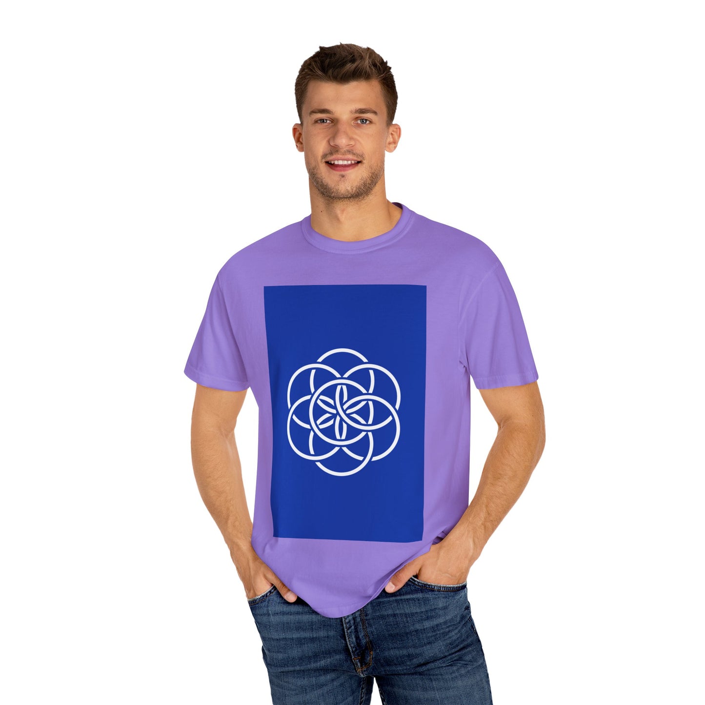 Earth Flag: Meaningful Unisex Garment-Dyed T-shirt. Minimalist Design/Maximalist Message. Thoughtful any Occasion Gift for Her/Him/They.
