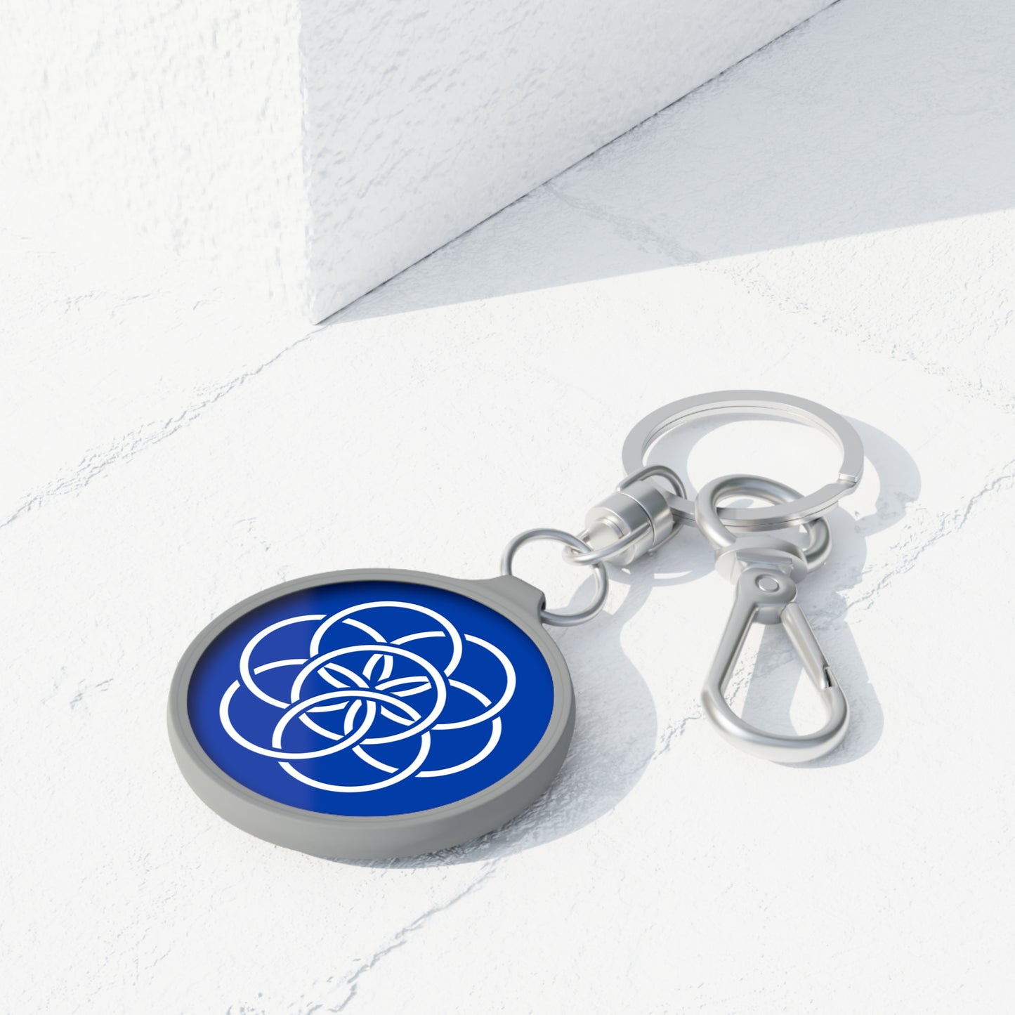 EARTH FLAG Design Keyring Tag, Meaningful Keychain, Gift for Him/Her/they